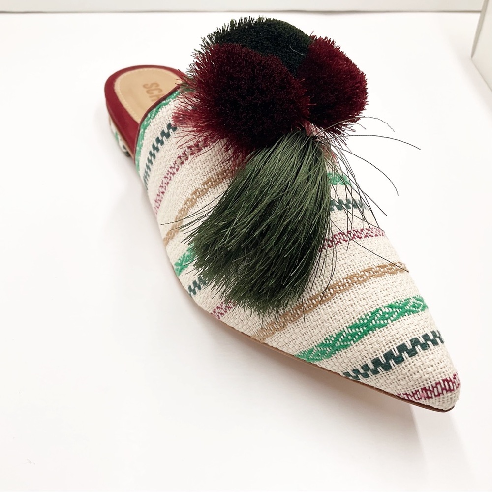 🆕{SCHUTZ } Gaely Pom Pom-Tassel Mules - Picture 3 of 13